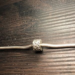 Pandora spacer (clips onto two places on bracelet)